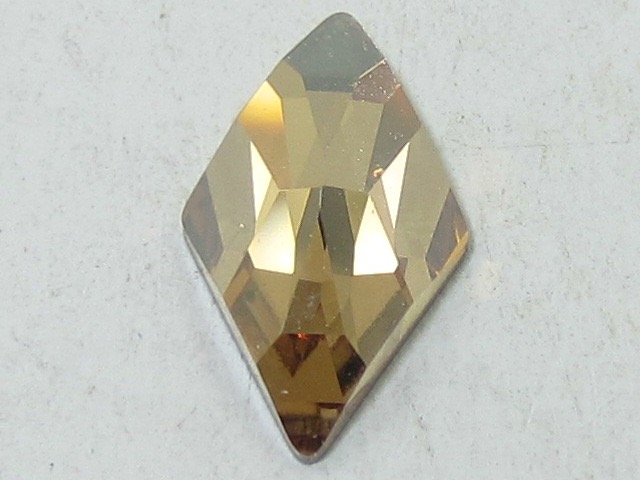 6 pcs RHOMBUS 13X8mm GOLDEN SHADOW FLATBACK European Rhinestones